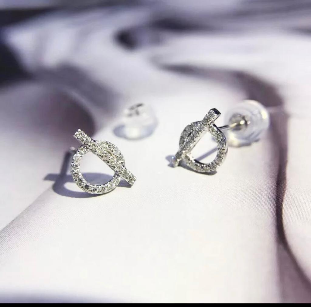 Silver & Rose Gold Tones Infinity Earrings