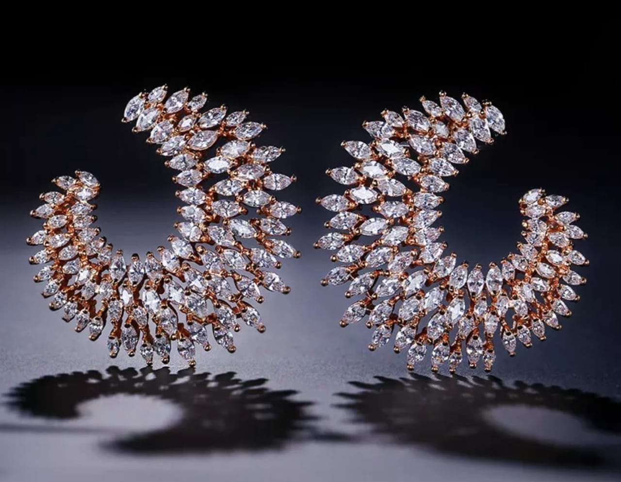 Hoop Earrings in Silver and Rose Gold Tones