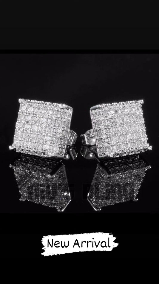 Diamond Cushion Earrings