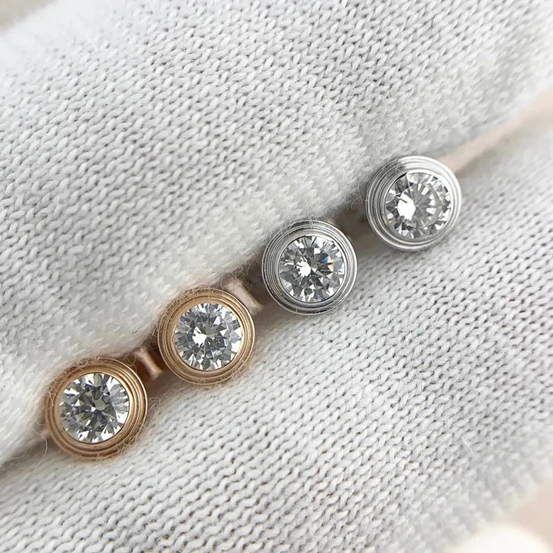 Famous designer studs Available in white n rose gold plating