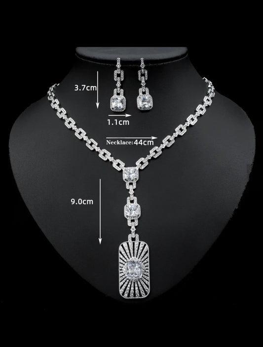 Sapphire blue Swarvoski Necklace Set