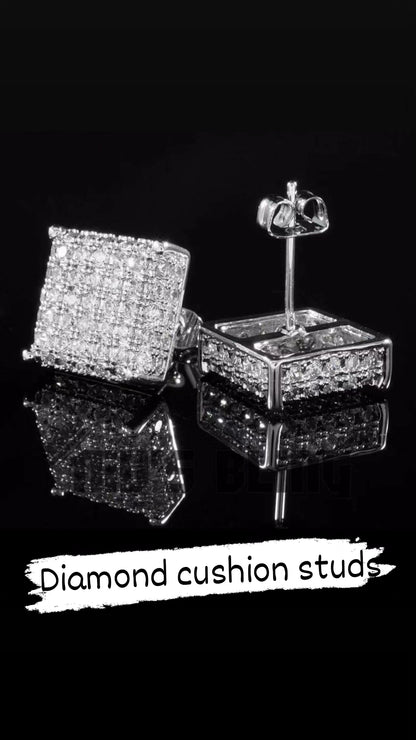 Diamond Cushion Earrings
