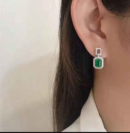 Green Dangle Earrings