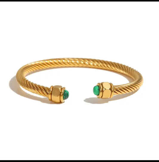 18 k Gold Plated Twisted Thread Bracelet