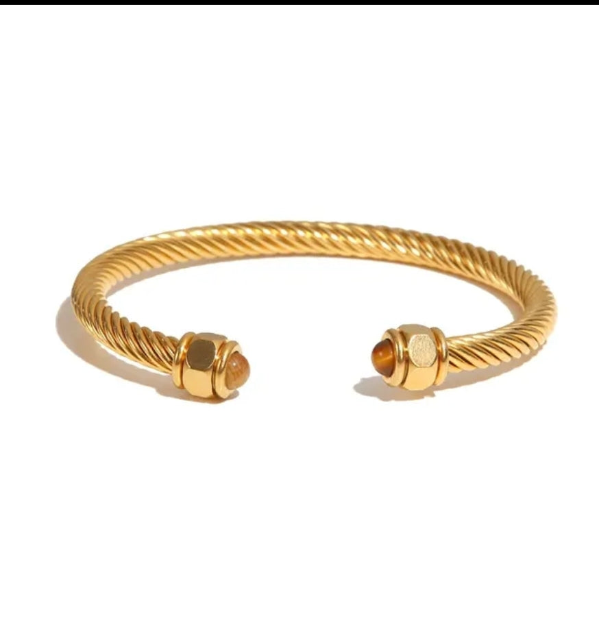 18k Gold Plated Twisted Thread Bracelet