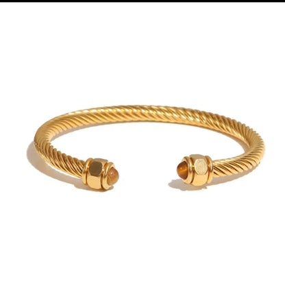 18k Gold Plated Twisted Thread Bracelet