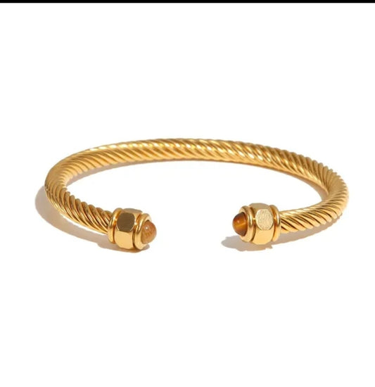 18k Gold Plated Twisted Thread Bracelet