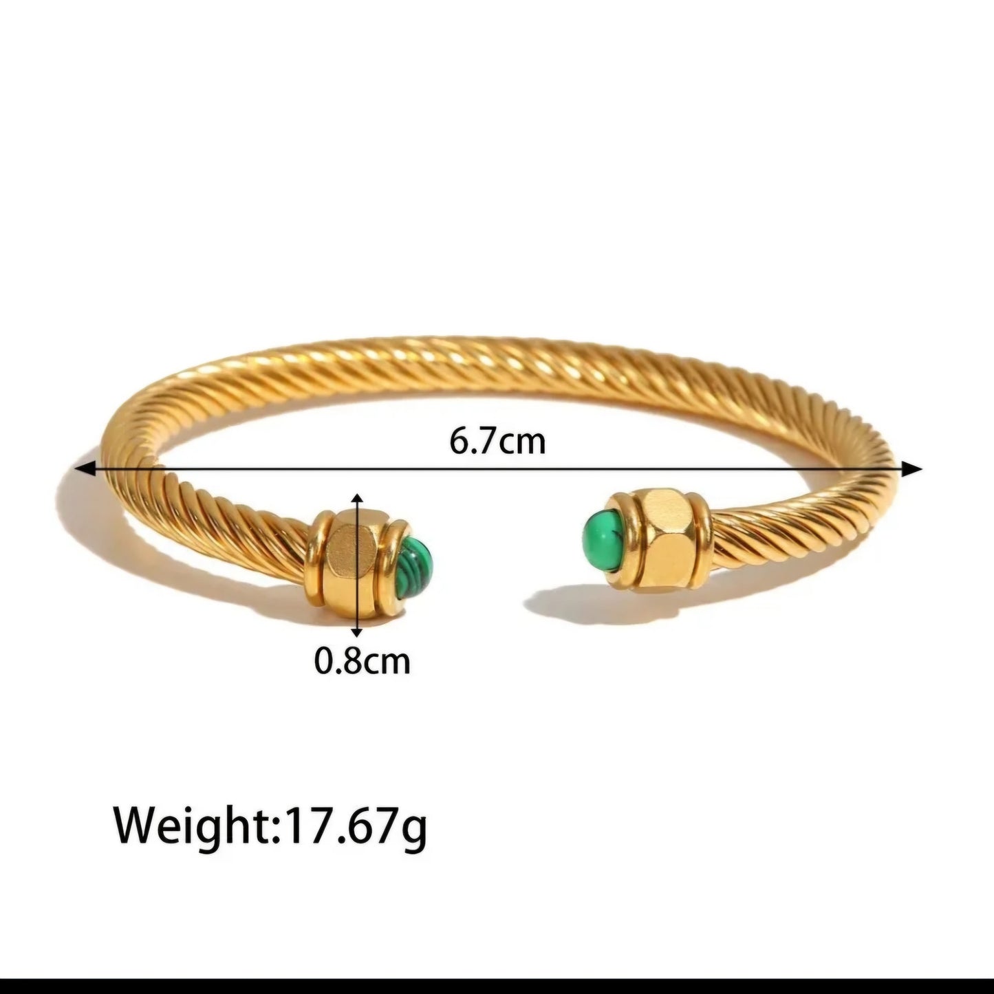 18 k Gold Plated Twisted Thread Bracelet