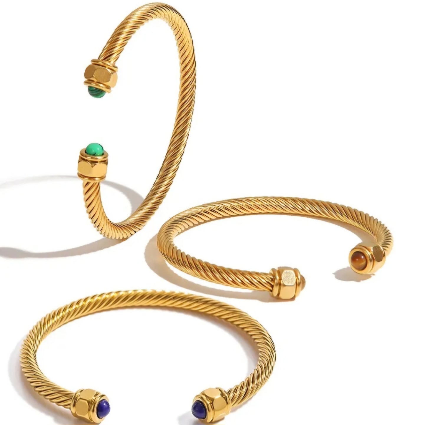 18 k Gold Plated Twisted Thread Bracelet