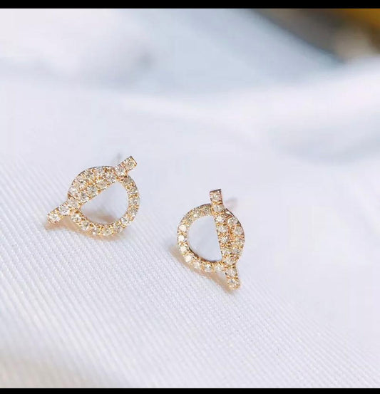 Silver & Rose Gold Tones Infinity Earrings