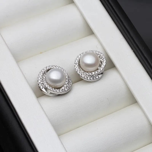 Sterling Silver Pearl Earrings