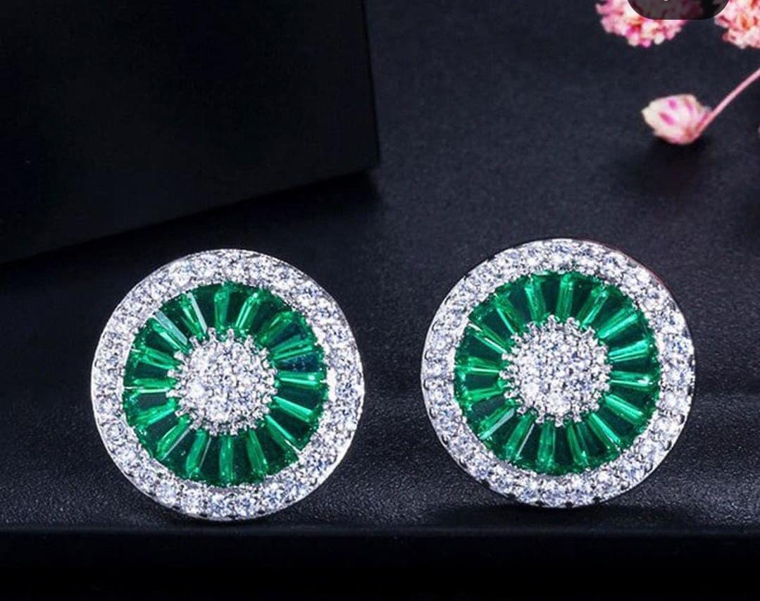 Daily Wear Emerald Baguette Studs